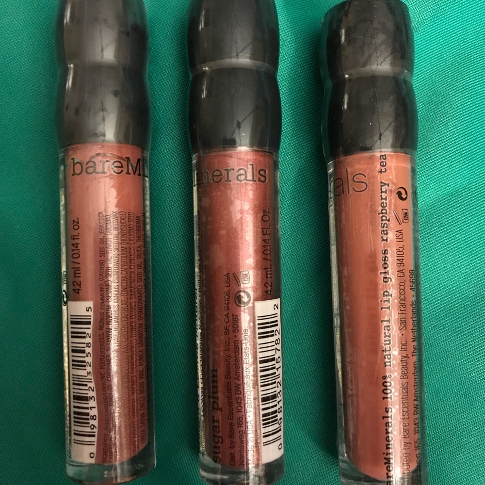 BareMinerals Natural Lipgloss Lot of Three